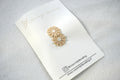 Antislipspeldje "Leather flower beige - wit"