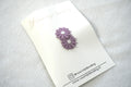 Antislipspeldje "Leather flower paars"