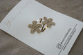 Duo klikklak - Bloemetje goud (groot) (3cm)