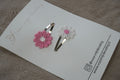 Duo klikklak - Bloemetje roze & wit (4cm)