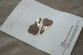 Duo klikklak - Faux leather hearts paars (4cm)