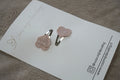 Duo klikklak - Faux leather hearts roze (3cm)