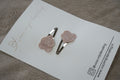 Duo klikklak - Faux leather hearts roze (4cm)