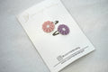 Duo klikklak -  "Leather flower paars & roze" (3cm)