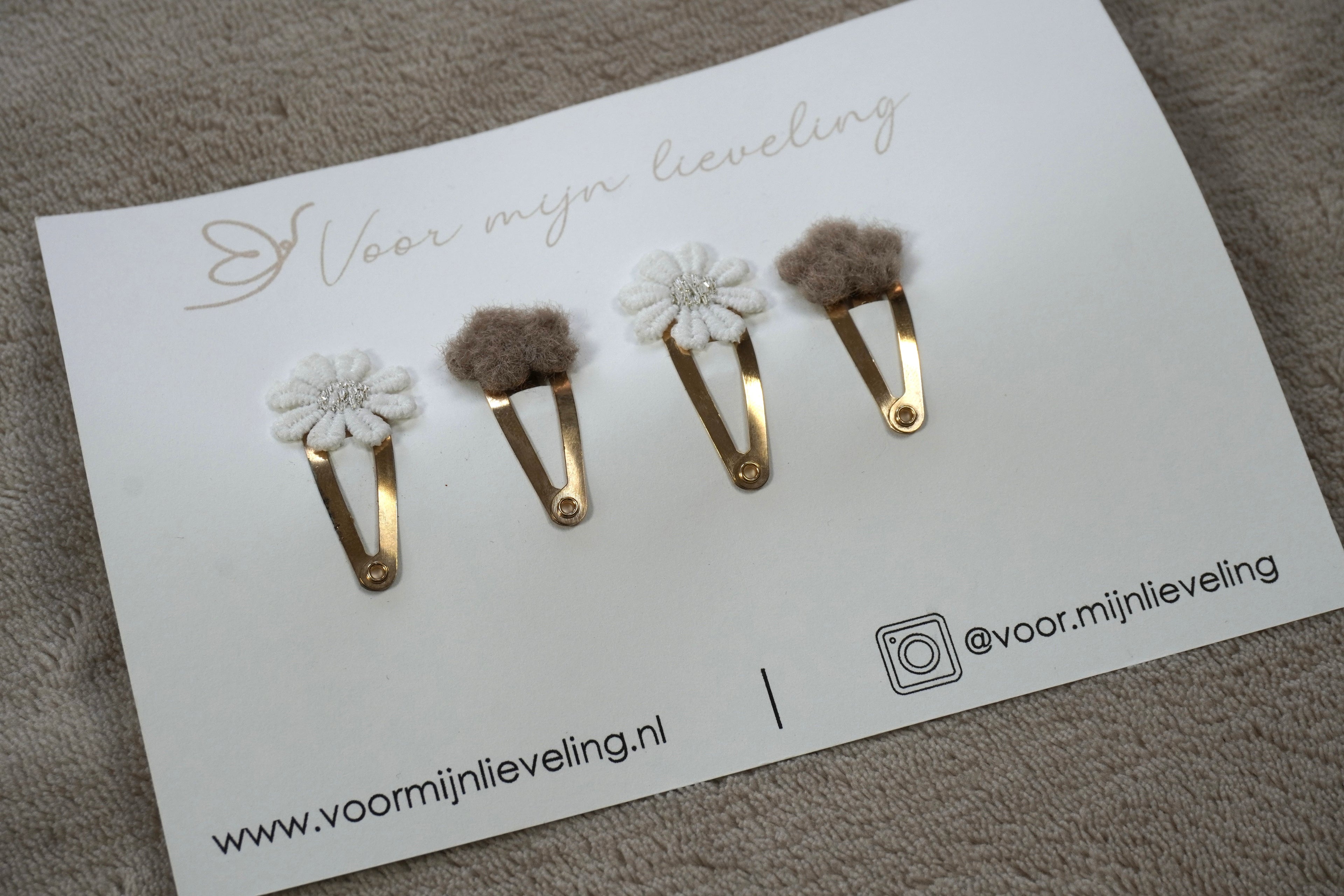 Luxe setje haarspeldjes "Nina" (3cm)