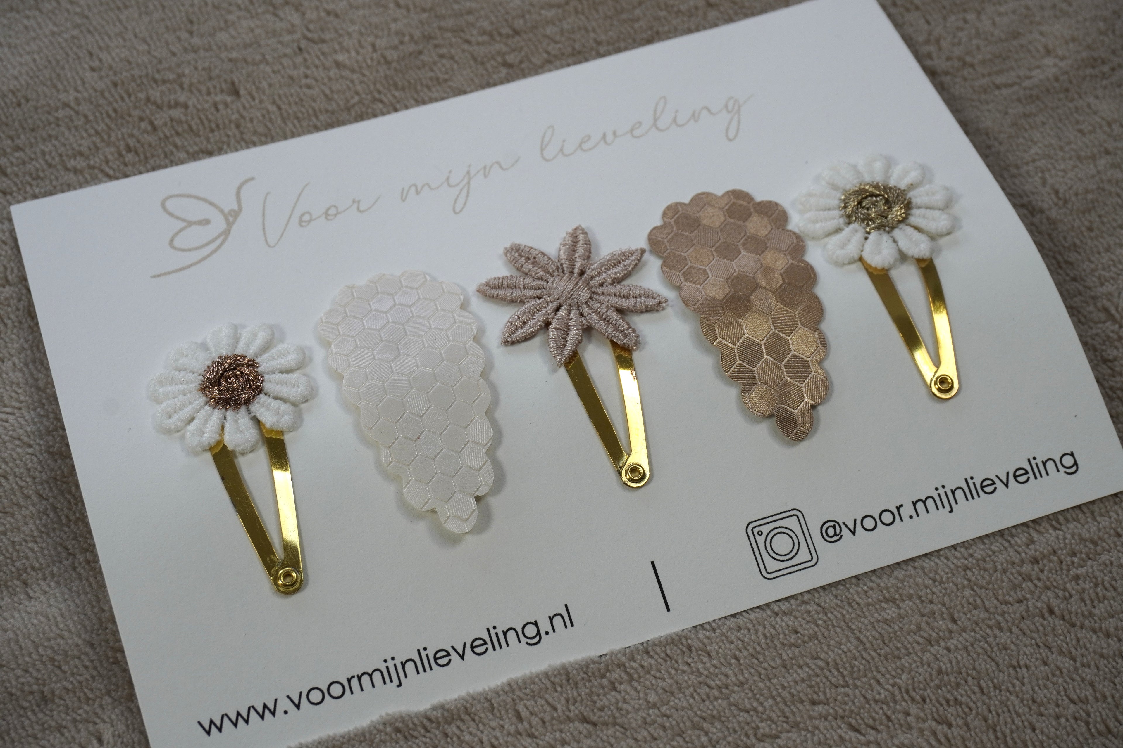 Luxe setje haarspeldjes "Olivia" (4cm)